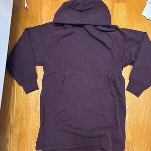 lululemon athletica Women's Hooded Sweatshirt Dress in Deep Plum